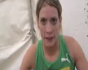 Elidh Child after clocking a new PB and placing third in the 400m Hurdles at the 2010 Diamond League London
