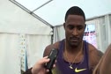 David Olivier after winning Diamond League 110H at 2010 London Diamond League