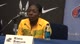 Kenia Sinclair of Jamaica after USA vs the World SMR victory 2010 Penn Relays