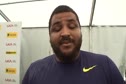 Reese Hoffa after winning shot at 2010 London Diamond League
