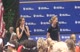Mary Wittenberg on stage with Kara Goucher before NYRR mini