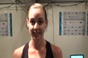 Molly Huddle after 5k American Record 14:44.76 2010 Brussels Diamond League